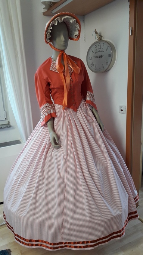 Krinoline Kleid historisch 19.Jahrhundert Reifrock